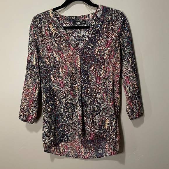 Blouse XS bohemian 3/4 sleeve - Picture 2 of 3